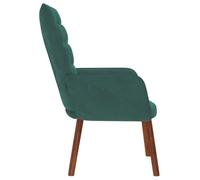 ""TOP 2026"" Chaise de relaxation - Fauteuil 1 place - Vert foncé Velours - 61.5x69x95.5 cm FF4510