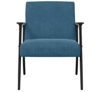 ""TOP 2026"" Chaise Relax - 1 place Fauteuil - Bleu 59x75x78 cm Velours FF5096