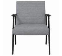 ""TOP 2026"" Chaise Relax - 1 place Fauteuil - Gris clair 59x75x78 cm tissu FF5088