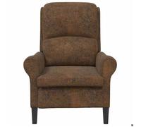 ""TOP 2026"" Chaise Relax - 1 place Fauteuil - Marron 76x94x102 cm Cuir synthétique FF5071