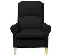 ""TOP 2026"" Chaise Relax - 1 place Fauteuil - Noir 76x94x102 cm Tissu Sharpa FF5046