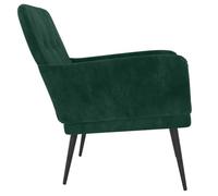 ""TOP 2026"" Chaise Relax - 1 place Fauteuil - Vert foncé 62x79x79 cm Velours FF4883