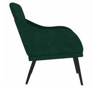 ""TOP 2026"" Chaise Relax - 1 place Fauteuil - Vert foncé 63x76x80 cm Velours FF4894
