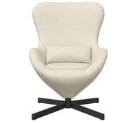 ""TOP 2026"" Chaise œuf - 1 PLACE - Pour salon - Crème 63x73x90 cm Velours FF88