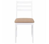 ""TOP 2026"" Chaises à manger coussins 2 pcs - 2 PLACES - Meuble de cuisine - blanc bois massif caoutchouc - 40.5x49x84.5 cm ccc1727