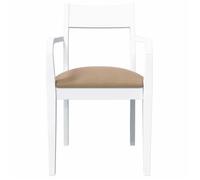 ""TOP 2026"" Chaises à manger coussins 2 pcs - 2 PLACES - Meuble de cuisine - blanc bois massif caoutchouc - 51x57x80.5 cm ccc1793