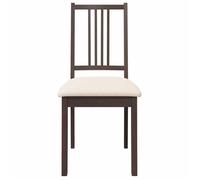 ""TOP 2026"" Chaises à manger coussins 2 pcs - 2 PLACES - Meuble de cuisine - marron bois massif caoutchouc - 40x47.5x89 cm ccc1709