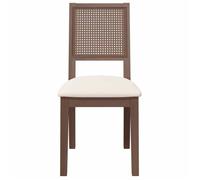 ""TOP 2026"" Chaises à manger coussins 2 pcs - 2 PLACES - Meuble de cuisine - marron bois massif caoutchouc - 45x54x89 cm ccc1768