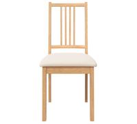 ""TOP 2026"" Chaises à manger coussins 2 pcs - 2 PLACES - Meuble de cuisine - naturel bois massif caoutchouc - 40x47.5x89 cm ccc1711