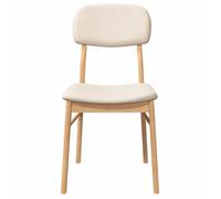 ""TOP 2026"" Chaises à manger coussins 2 pcs - 2 PLACES - Meuble de cuisine - naturel bois massif caoutchouc - 45x56x86.5 cm ccc1804