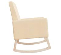 ""TOP 2026"" Fauteuil berçante - 1 PLACE - MODERNE - Crème Tissu - 64x70x88.5 cm FF359