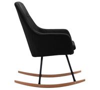 ""TOP 2026"" Fauteuil berçante - 1 PLACE - MODERNE - Noir Tissu - 61x80.5x89 cm FF261