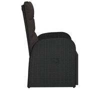 ""TOP 2026""Fauteuils relax/Maximum 110 kg - Chaise Chaise inclinable de jardin et coussin Résine tressée Noir @5872792 8652plf51b