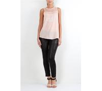 Top à franges ornées de clous Rose pastel S/M - Femme