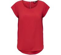 Top à Manches Courtes Rouge Femme - ONLY - Coupe Regular - Col Arrondi XS