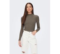 Top à manches longues côtelé col montant basique pour femme ONLY