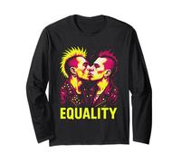Top arc-en-ciel gay punk égalité Manche Longue