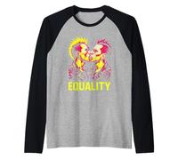 Top arc-en-ciel gay punk égalité Manche Raglan