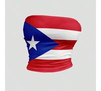 Top bandeau d'été pour femmes, Drapeau de Porto Rico, Coupe du monde L,M,S,XLGéométrique,RayéÉtoffe