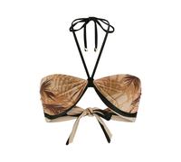 Top bandeau fleur femme Guess Vert S