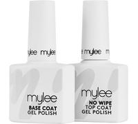 Top & Base Coat Residue-Free Gel Nail Polish 2 X 10 Ml Uv Led ¿ Long Lasting, Easy And Quick Finish For Natural Nails, Acrylic Extensions ¿ For Pedicure And Manicure