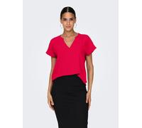 Top basique col en V JDY Damen uni manches courtes JDYLION