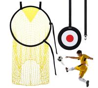 Top Bins Lot de 2 cages de but de football et filet de rebond pour enfant