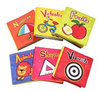 TOP BRIGHT Bébé Jouet Livres en Tissu,Jouet Livre Doux pour Bébé de 1 an, Bébé Cadeau Jouet Livre D'éveil Educatif de 6-12 Mois (6 Pièces)
