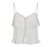 Top Camisole en Dentelle Ajustable Ourlet Volant