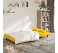 ""Top""Canapé-lit - Moderne - à 2 places - avec deux oreillers Jaune Velours Bureau/salon5406883