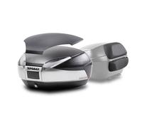 Top Case Arrière Moto Universel Complet Avec Dosseret + Look Carbone 48L