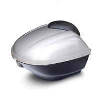 Top Case Cas Moto, Top Case Universel, pour Scooter, Moto, Cyclomoteur & Quad Rangement Valise Scooter Peut Casques, Silver