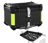 Top Case Coffre arrière pour Moto,Valise Moto en Aluminium,Top Box da Moto,Bagages étanches pour Motos,Coffres Moto avec Serrure de Sécurité 28L,36L,45L,55L,65L,80L,100L(Black,80 L)