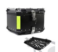 Top Case Coffre arrière pour Moto,Valise Moto en Aluminium,Top Box da Moto,Bagages étanches pour Motos,Coffres Moto avec Serrure de Sécurité 28L,36L,45L,55L,65L,80L,100L(Black,45 L)