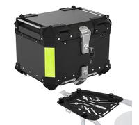 Top Case Coffre arrière pour Moto,Valise Moto en Aluminium,Top Box da Moto,Bagages étanches pour Motos,Coffres Moto avec Serrure de Sécurité 28L,36L,45L,55L,65L,80L,100L(Black,55 L)