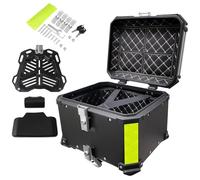 Top Case Coffre Moto 45L 55L 65L 80L 100L Valise de Moto en Aluminium,Top Box pour Moto,Coffre de Rangement Moto,Coffre à Bagages étanche Valise pour Moto avec Dossier(Black,45 L)