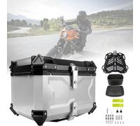 Top Case De Moto en Aluminium, 36l 45l 55l 65l Boîte De Queue De Moto Boîte De Rangement pour Moto Boîte à Bagages pour Casque De Voyage De Moto Boîte De Queue De Mot, One Color, C-55L