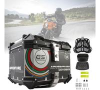 Top Case De Moto en Aluminium, 36l 45l 55l 65l Boîte De Queue De Moto Boîte De Rangement pour Moto Boîte à Bagages pour Casque De Voyage De Moto Boîte De Queue De Mot, One Color, F-36L