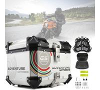 Top Case De Moto en Aluminium, 36l 45l 55l 65l Boîte De Queue De Moto Boîte De Rangement pour Moto Boîte à Bagages pour Casque De Voyage De Moto Boîte De Queue De Mot, One Color, E-65L