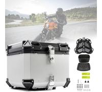 Top Case De Moto en Aluminium, 36l 45l 55l 65l Boîte De Queue De Moto Boîte De Rangement pour Moto Boîte à Bagages pour Casque De Voyage De Moto Boîte De Queue De Mot, One Color, A-65L