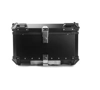 Top Case en Aluminium 100 L Coffre Arrière Étanche avec Serrure Sécurité pour Bagages Moto Porte-Bagages Arrière(100L A Black)