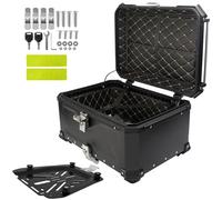 Top Case en Aluminium,Valise pour Moto,Coffre arrière de Moto avec Serrure,Coffre de Moto Étanche,Top Box Top Cases pour Moto 36L, 45L, 55L, 65L, 80L, 100L(Black,100 L)