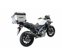 Top case GPR Tech en aluminium,couleur argent plaque montage spécifique incluse