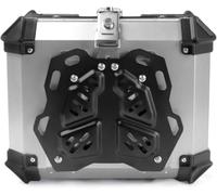 Top Case Moto 28l 36l 45l 55l 65l 80l 100l Valise Moto Boîtier Arrière en Aluminium pour Quad Ou Moto avec Plaque D’Installation étanche, Silver, 45L