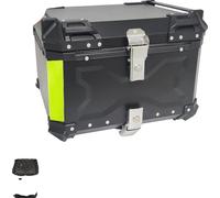 Top case moto, alliage aluminium, étanche, antichoc, 55L noir