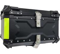Top case moto, alliage aluminium, étanche, antichoc, 65L noir