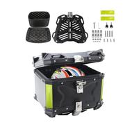 Top Case Moto Aluminium Valise Top Box Étanches 28L 36L 45L 55L 65L 80L 100L Coffre de Moto avec Serrure de Sécurité, pour Rangement Casques(Noir,100L)