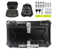 Top Case Moto,Coffre de Moto Valise pour Moto Valise arrière en Aluminium,Top Case 36L avec Serrure,Coffres Moto pour Rangement Casques - 45L 55L 65L 80L 100L Capacité(Black,65 L)