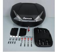 Top case moto SHAD SH47 47L Carbone Noir avec catadioptre Blanc et fermeture double