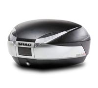 Top case moto - SHAD - SH48 - Grande capacité de rangement - Finition titane - Noir - Robuste - Élégant - Pour moto